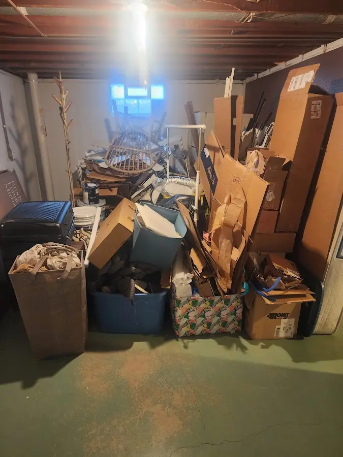 Roll-off dumpster container at job site for 20 Yard Dumpster Rental in Euharlee